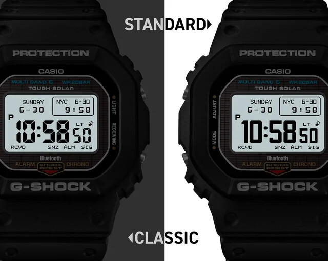 Ein durchgesickertes Marketingbild zeigt die beiden Schriftarten der kommenden Casio G-Shock GW-BX5600. (Bildquelle: Reddit)