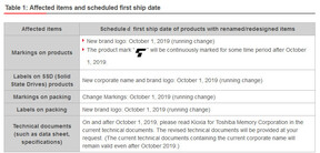 Kioxia: Toshiba Memory ab 1. Oktober unter neuer Flagge
