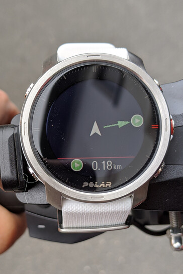 Richtungsanzeige bei Abweichung von der Route