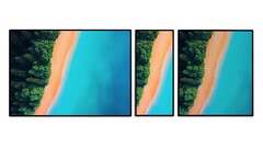 Das doppelt faltbare, vermutlich Samsung Galaxy G Fold benannte Tri-Foldable (links) soll wohl ein noch dünneres Display als das Galaxy Z Fold 7 (rechts) erhalten. (Bildquelle: PandaFlashPro, editiert)