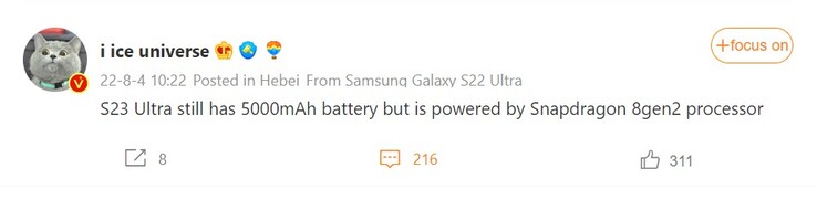 Laut Leaker startet das Samsung Galaxy S23 Ultra mit 5.000 mAh Akku.