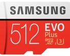 Kleiner Speicherriese: Samsung microSD Evo Plus mit 512 GB.