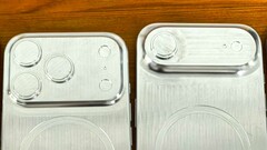 Zwei von vier iPhone 17 Serie Modellen im Direktvergleich von vier Seiten: Die ersten finalen Dummys zeigen Detailunterschiede. (Bildquelle: Sonny Dickson)