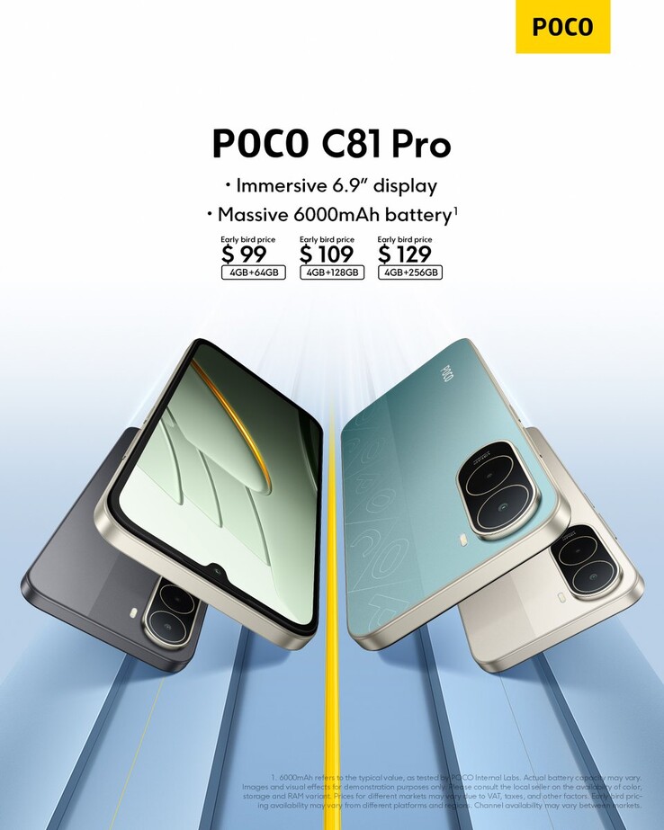 Details zum Preis des Poco C81 Pro.