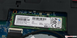 512 GB SSD im eingebauten Zustand
