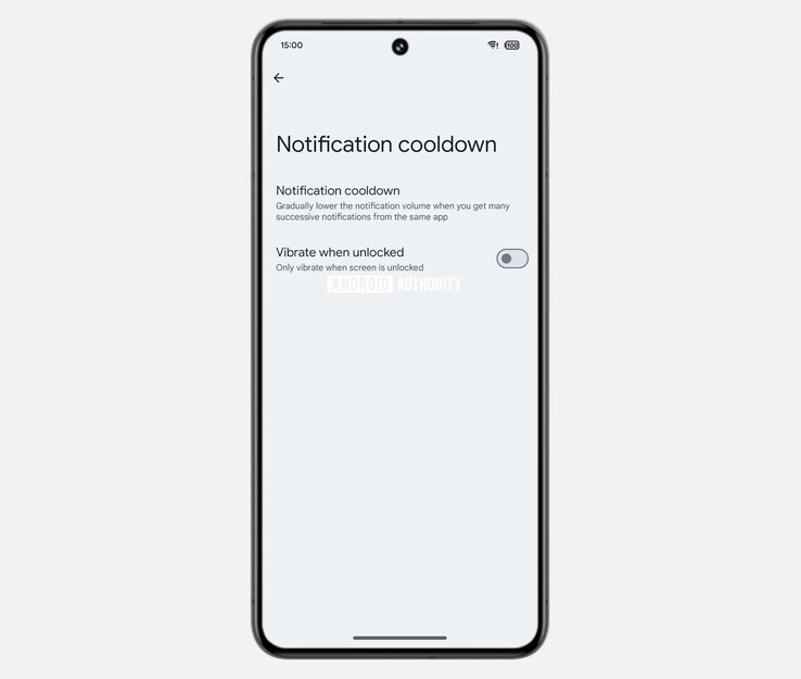 Der "Notification Cooldown" soll Benachrichtigungen angenehmer gestalten. (Bild: Android Authority)
