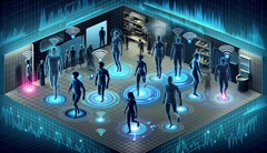 WhoFi kann Personen innerhalb eines WLAN-Felds mit 95,5-prozentiger Trefferquote identifizieren. (Bildquelle: DallE3) 