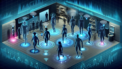 WhoFi kann Personen innerhalb eines WLAN-Felds mit 95,5-prozentiger Trefferquote identifizieren. (Bildquelle: DallE3)