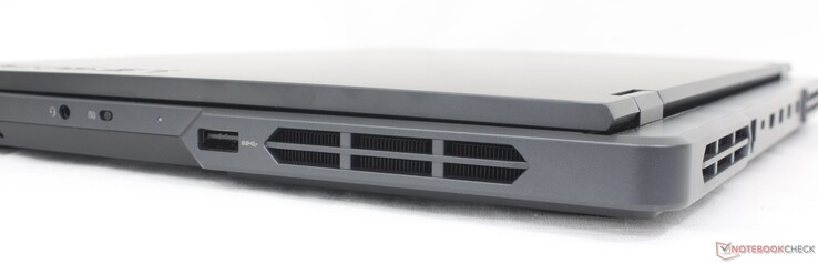 Rechts: 3,5 mm Kopfhöreranschluss, Ein-/Ausschaltknopf für Kamera, USB-A 5 GB/s,