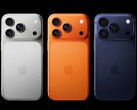 Das iPhone 17 Pro wird in drei Farben angeboten, inklusive Orange und Blau. (Bildquelle: Apple)