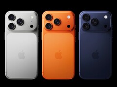 Das iPhone 17 Pro wird in drei Farben angeboten, inklusive Orange und Blau. (Bildquelle: Apple)