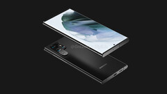 Das Samsung Galaxy S22 Ultra erbt viele Features und Design-Elemente vom Galaxy Note20 Ultra. (Bild: @Onleaks / Digit)