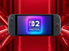 Mock-up einer Switch-2-OLED-Konsole.