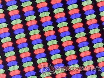 Klare RGB-Subpixel mit dünner, reflektiver Glasschicht