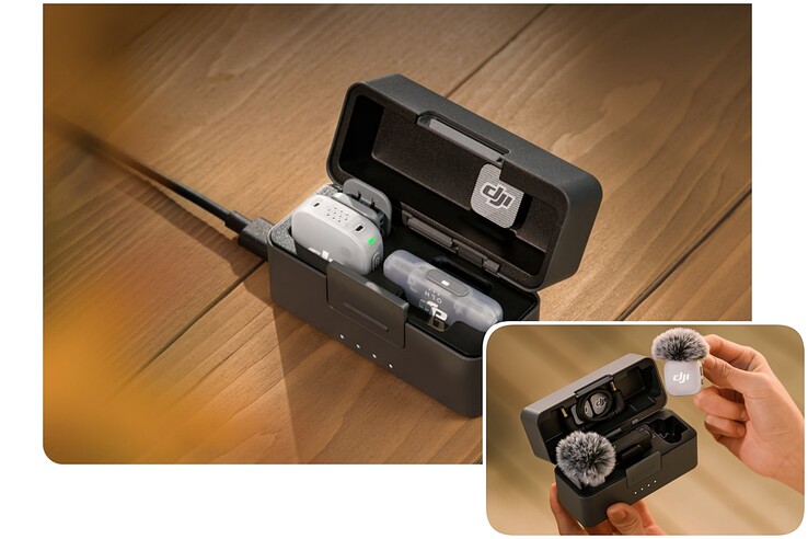 Das DJI Mic Mini 2 gibts auch im Bundle mit einem Ladecase und einem kompakten USB-C-Receiver