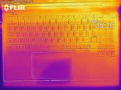 Wärmeentwicklung Oberseite (Leerlauf)