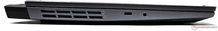 Links: USB 3.2 Gen2 Typ-C mit DisplayPort 1.4-out und 140-W-Power-Delivery, 3,5 mm kombinierter Audioanschluss
