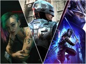 Cyberpunk 2077, RoboCop: Rogue City, Ninja Gaiden 4 (links nach rechts)