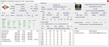 HWiNFO 64 Übersicht