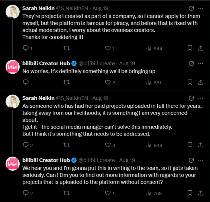 Reaktion von Bilibili auf Bedenken hinsichtlich der Piraterie 