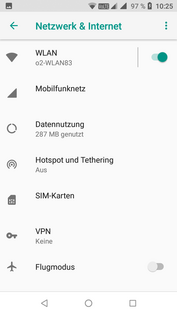 Bei den Einstellungen gibt es einen Menüpunkt für die Steuerung der SIM-Karten