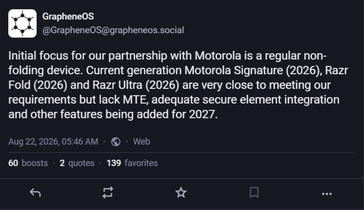 Graphen wird das aktuelle Flaggschiff von Motorola nicht unterstützen.