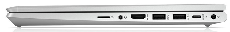 Rechte Seite: microSD, kombinierter Audioanschluss, HDMI, 2x USB-A 3.1 Gen1, 1x USB-C 3.1 Gen2