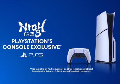 Im Bild: Disclaimer für PC- und PS5-Exklusivität im Nioh 3-Trailer.