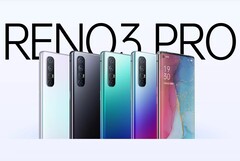 Zum Reno 3 Pro von Oppo und zu dessen abgespeckten Bruder Reno 3 sind nun offizielle Renderbilder in allen Farben geleakt.