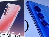 Das Oppo Reno 4 zeigt sich mit etwas ungewöhnlicher Kamera in ersten offiziellen Renderbildern.