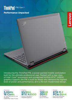 Spezifikationen Lenovo ThinkPad P16 G1