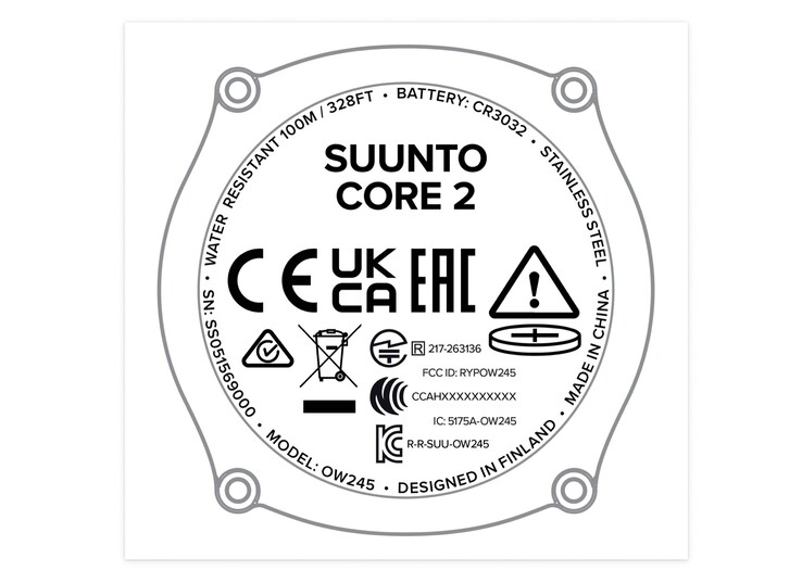 Die Suunto Core 2 verzichtet auf einen Herzfrequenz- oder SpO2-Sensor.