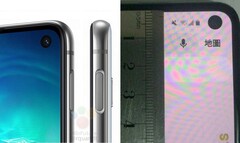 Der seitliche Fingerabdrucksensor und das etwa 5 mm große Displayloch im Samsung Galaxy S10e.