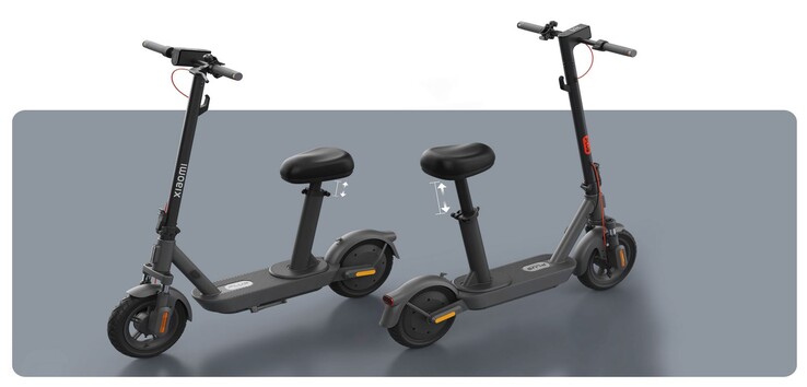 Der Xiaomi Electric Scooter 5 Plus kann optional um einen Sitz erweitert werden