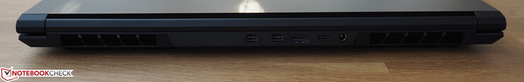 Rückseite: 2x Mini-DisplayPort 1.4, HDMI 2.0, USB 3.0 (Typ C), Energiezufuhr