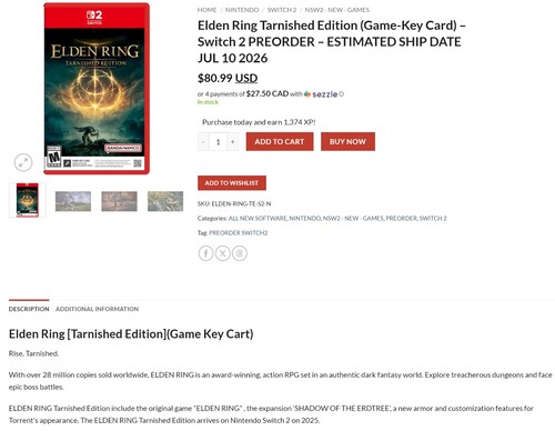 Switch-2-Portierung von Elden Ring Tarnished Edition bei PNP Games