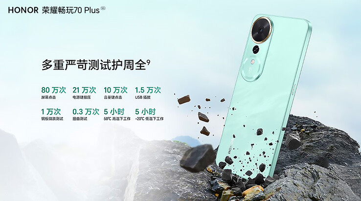 Das Honor Play 70 Plus kann auch mal hart rangenommen werden (Bildquelle: Honor)