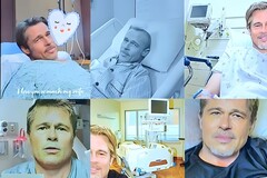 Betrug per KI ein kranker Brad Pitt (Bildquellen @TheOscarRace auf X)