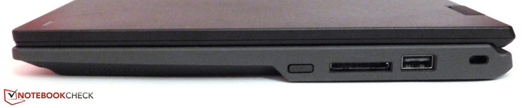 rechts: Power-Taste, SD-Kartenleser, USB 2.0 Typ A, Kensington-Lock