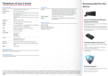 ThinkPad L15 Gen 2 (Intel) Spezifikationen