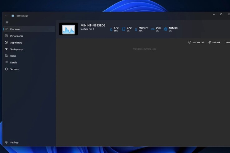 Der neue Task Manager erhält ein Design, das besser zum überarbeiteten Look von Windows 11 passt. (Screenshot: Gustave Monce)