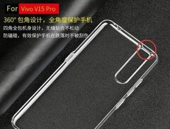 Ein Case für das Vivo V15 Pro deutet auf eine ausfahrbare Selfie-Cam.