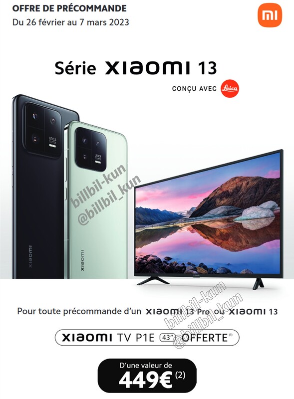 Xiaomi lockt Xiaomi 13 und Xiaomi 13 Pro Interessenten mit einem Gratis 43 Zoll Smart-TV als Vorbestellerdeal.