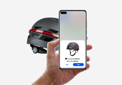Der neue Fahrradhelm mit HarmonyOS kann nahtlos mit Huawei-Smartphones gekoppelt werden. (Bild: Vmall)