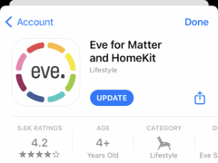 Eve 6.0 im App Store bringt Matter-Unterstützung.