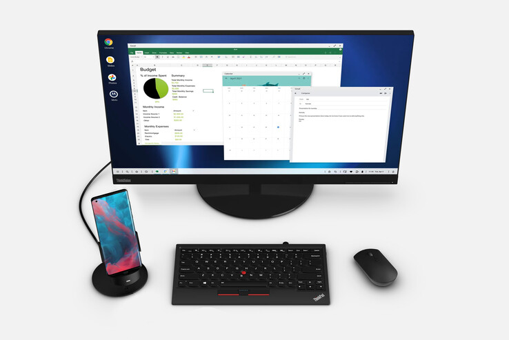 Mit einer Tastatur, einer Maus und einem externen Display kann das Motorola Edge+ künftig einen Desktop-Computer ersetzen. (Bild: Motorola)