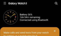 Verraten erste Screenshots der Galaxy Wearable App die Akkulaufzeit der Samsung Galaxy Watch 3? (Quelle: Androidpolice)