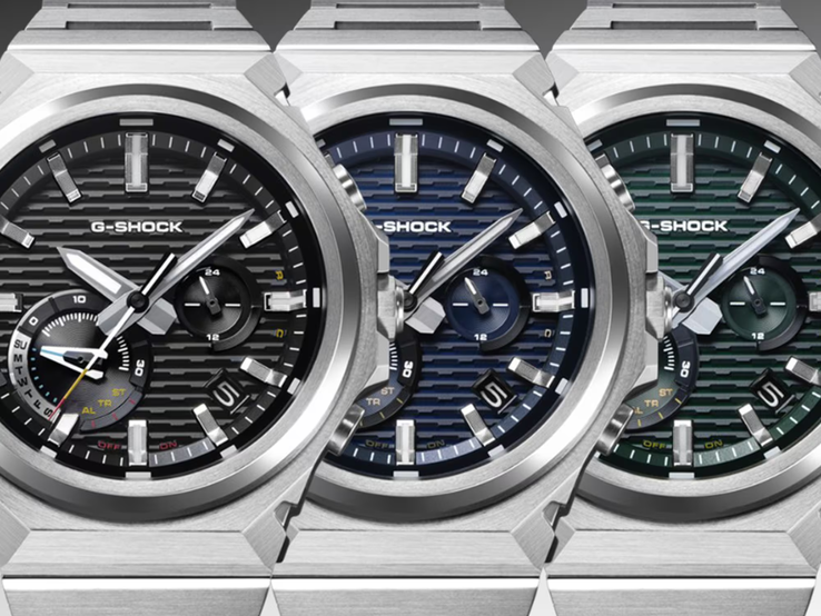 Von links nach rechts: Casio G-Shock GST-B1000D-1A, GST-B1000D-2A und GST-B1000D-3A (Bildquelle: Casio)