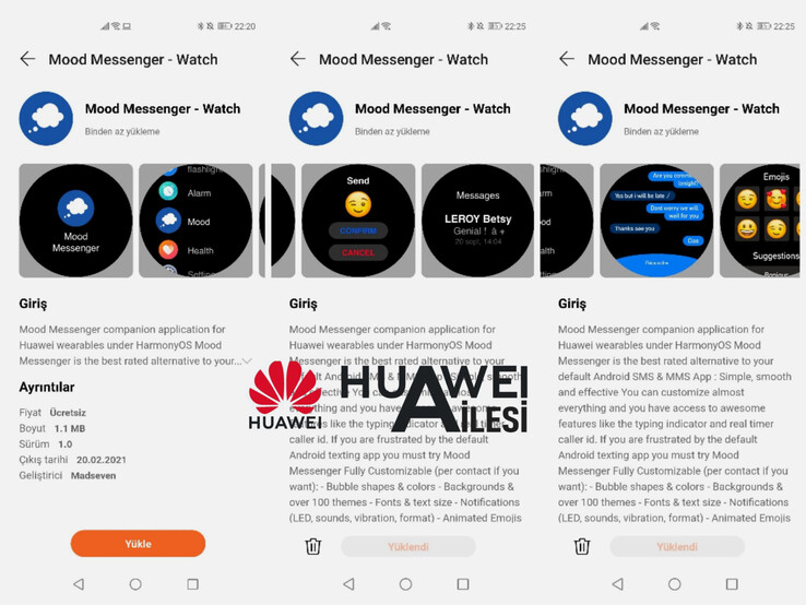 Eine neue App ermöglicht es mit der Huawei Watch GT 2 Pro auf SMS zu antworten. (Bild via Huawei Ailesi)