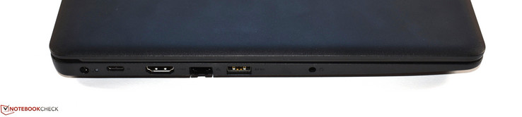 Links: Netzanschluss, USB-3.1-Gen1-Typ-C, HDMI, RJ45-Ethernet, USB-3.0-Typ-A, Kombo-Audio